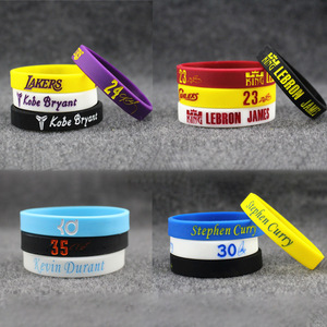 Bracelet en silicone <span class=keywords><strong>NBA</strong></span> Star Kobe <span class=keywords><strong>Irving</strong></span> Durant, bracelet de basket-ball gravé qui brille dans le noir pour les fans, cadeau sportif - Product Image 2
