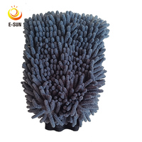 Manoplas de secado rápido para lavado de coches Esun, microfibra superabsorbente para lavado de coches y detalles de color gris