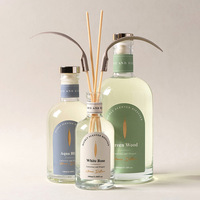 Diffuseur d'huiles essentielles aromathérapeutiques sans alcool en verre de rotin, personnalisé par une marque de luxe, grande capacité, durée de 120 à 180 jours