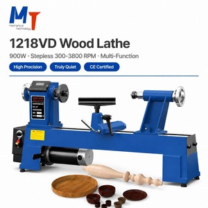 <span class=keywords><strong>Tour</strong></span> <span class=keywords><strong>à</strong></span> <span class=keywords><strong>bois</strong></span> MT 1218VD 900W <span class=keywords><strong>à</strong></span> vitesse variable 300-3800 tr/min avec affichage numérique, machine de tournage sur <span class=keywords><strong>bois</strong></span> de table CE 450mm avec extension 1000mm - Product Image 1