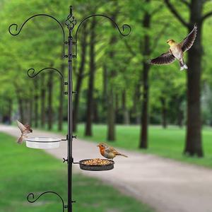 4 kanca kuş besleyici yemek istasyonu asılı kiti Metal Suet besleyici kuş banyosu duş direği ağır kuş besleyici <span class=keywords><strong>stand</strong></span>ı dış için - Product Image 6