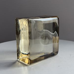 Color marrón pintado 50*100*100mm medio bloque de <span class=keywords><strong>ladrillos</strong></span> de vidrio pintado Ideas artesanales originales para otras artesanías de cristal - Product Image 1