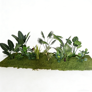 LO-787 Aménagement paysager végétal artificiel personnalisé 350x100cm – Design professionnel de verdure tropicale artificielle pour espaces intérieurs et commerciaux - Product Image 3