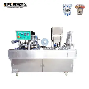 Automatic juice plastic cup filling and sealing machine