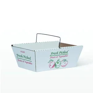 Kotak dilapisi lilin kustom kotak pengiriman lilin kardus bergelombang tahan air Dipping lilin ikan kotak kertas pertanian untuk makanan laut