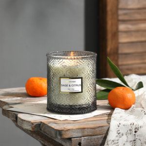 Caliente nueva llegada tarro de vidrio esmerilado velas Navidad boda lavanda velas - Product Image 4