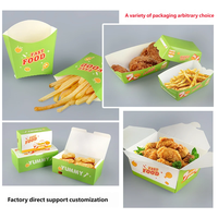 Ensembles d'emballages alimentaires jetables résistants à la graisse, boîtes en papier, sacs et enveloppes personnalisables pour hamburgers, poulet frit, nuggets, frites