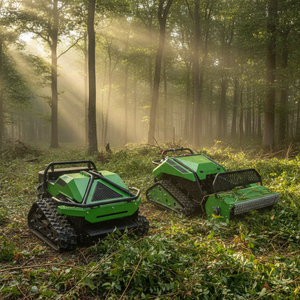 Livraison gratuite, tondeuse à gazon robotisée à chenilles en caoutchouc certifiée CE EPA, télécommande, tout-terrain, autopropulsée - Product Image 1