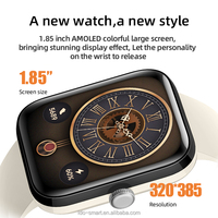 Reloj Inteligente Cuadrado para Hombre y Mujer con Pantalla Grande de 1.85 Pulgadas, Llamadas por BT, Voz con IA, Posicionamiento GPS, Resistente al Agua 3ATM, Monitor de Salud