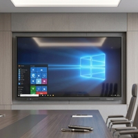 Tableau interactif intelligent CHAOFU pour intérieur 110 65 55 75 86 98 pouces 4800W 4k178 ° Caméra AIO avec fonction IA pour réunions à distance, salons professionnels et écoles