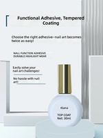 Kit de Vernis à Ongles Gel Base et Top Coat 30ml, Grande Capacité, UV LED, Sans Résidu, Haute Brillance, Longue Durée, pour Salon de Manucure