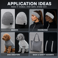 Fil réfléchissant pour pulls, bonnets, écharpes, moufles, sacs et chapeaux de promenade nocturne pour chiens – Haute visibilité – Fournisseur en gros