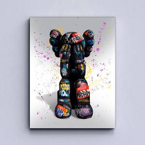 Toile murale personnalisée style <span class=keywords><strong>Kaws</strong></span>, affiche Hypebeast, impression encadrée moderne, cadeau pour petit ami, décoration de chambre - Product Image 2