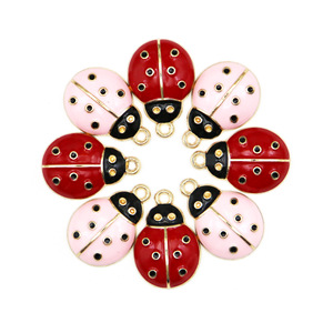 Porte-clés Coccinelle en Alliage, Pendentif Bijou pour Sacs, Boucles d'Oreilles, Colliers, Breloque Décorative pour Téléphone Portable, Été 2025 - Product Image 1
