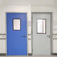 Porte battante à revêtement poudré pour salle blanche, purification de l'air, pour hôpitaux et laboratoires pharmaceutiques
