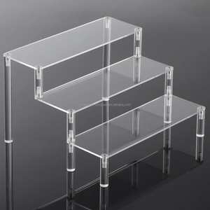 40pcs Transparent 3 Couches Acrylique Stand Display Rack Acrylique Stand Risers pour Parfum Jouet Figure Display Cases - Product Image 5