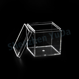 Acrylic Bánh hộp Acrylic Cube hộp với nắp Acrylic Kẹo hộp hiển thị Mini kẹo bin - Product Image 1
