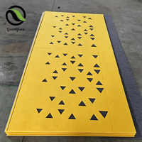 QIANQIAO Panneau Acoustique Personnalisé en PET Écologique, Motif Triangulaire Abstrait Découpé, pour Hôtels, Appartements, Réceptions Commerciales et Salles de Réunion