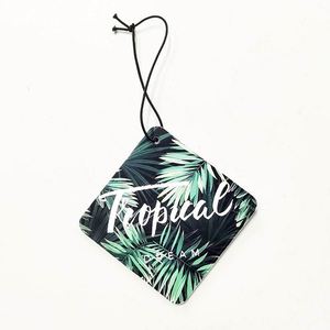 Ambientador de papel negro con forma de árboles troquelados, ambientador colgante para coche, pequeño ambientador perfumado para coche - Product Image 2