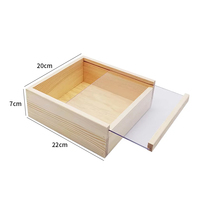Handgemachte Geschenk box aus Kiefernholz mit transparentem Acryl deckel Benutzer definierte Holz verpackung in natürlicher Farbe für Candle Craft Photo Frame