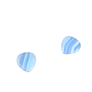 <span class=keywords><strong>Guitare</strong></span> acoustique électrique Pick personnalisé gravé pierre semi-précieuse bleu blanc rayé Agate <span class=keywords><strong>grattoir</strong></span> collier accessoires - Product Image 3