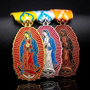 Médaille commémorative religieuse MARY CONCEIVED WITHOUT SIN, argent, or, bronze - Product Image 3
