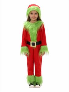 Disfraz de Cosplay de niñas <span class=keywords><strong>duende</strong></span> <span class=keywords><strong>verde</strong></span> de Navidad, tamaño infantil, película de TV, atuendo de actuación de Halloween, personaje festivo - Product Image 3