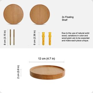 Phòng ngủ trang trí tường kệ, phòng khách nhà bếp lưu trữ Kệ, treo tường nông thôn bằng gỗ nổi Kệ phòng tắm kệ nhỏ - Product Image 3