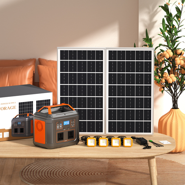 Factory Solar Energy Storage System Portable Solar Power Station Solar Panel Kit Home Outdoor Camping Backup Pure Sine Wave