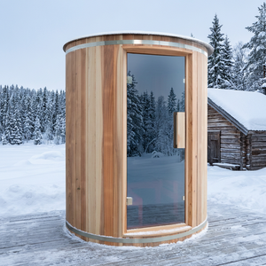 Poêle de sauna à baril moderne en cèdre japonais massif, écologique, OEM, directement de l'usine, pour sauna sec, sans électricité, idéal pour les parcs - Product Image 1
