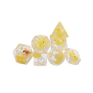 En stock – Nouvel ensemble de dés polyédriques personnalisés en résine (7 pièces) pour jeux de rôle et de société – Durable - Product Image 2