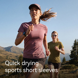 <span class=keywords><strong>T</strong></span>-<span class=keywords><strong>shirt</strong></span> à manches courtes et col rond pour <span class=keywords><strong>femme</strong></span> GJ YD09, vêtements de sport pour la course à pied et l'entraînement, avec un effet rafraîchissant à la menthe, séchage rapide - Product Image 2