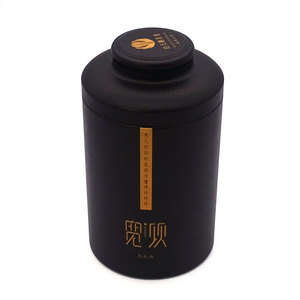 <span class=keywords><strong>Fancy</strong></span> 150g/200g lỏng trà lưu trữ <span class=keywords><strong>tin</strong></span> có thể vòng màu đen kim loại trà Caddy cho trà lưu trữ - Product Image 2