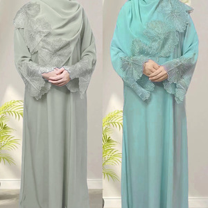 Zifeng OME Ropa de mujer de Oriente Medio Túnica de dama musulmana Vestido malayo e indonesio con pañuelo en la cabeza - Product Image 2