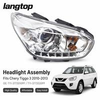 Ensemble de phares à lentille PC OE T11-3772010 T11-3772020, réglage électrique et manuel pour Chery Tiggo 3 2010-2013 SUV