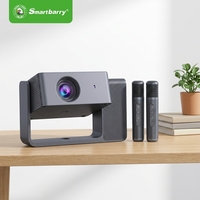 Projecteur LCD 2K Android 13 HT30 pour Home Cinéma, avec double microphone intégré pour karaoké, portable, 120 lumens, distance de projection de 10 m