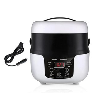 Cuiseur à riz portable 2L pour voiture-Mini cuiseur et réchauffeur d'aliments à double mode 12V/24V, pour voyage/camping/SUV/<span class=keywords><strong>camion</strong></span> - Product Image 1