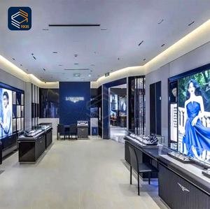 Comptoir de présentation mural en verre double pour magasin de bijoux de luxe moderne, <span class=keywords><strong>vitrine</strong></span> personnalisée pour aménagement de vente au détail - Product Image 4