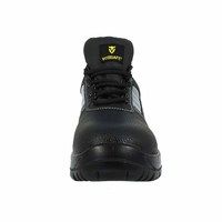 Chaussures de sécurité de fabricants de plaque d'embout en acier d'injection d'unité centrale/unité centrale de double densité de cuir de vache de relief industriel de concepteur