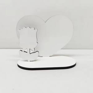 FastSub 150*117*5mm spazi di sublimazione grande cuore cornici per foto con rosa/sedia a dondolo come Base di candela per regali di memoria - Product Image 2