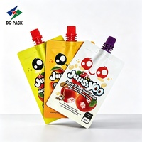 Pochette Doypack à bec verseur rechargeable de 180 ml pour l'emballage de jus, de lait et de boissons liquides