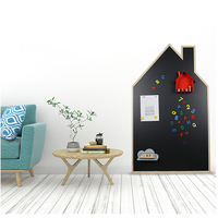 Tableau magnétique en bois coloré pour enfants, forme de maison unique, cadre en forme de maison, 80x120cm, certifié ISO
