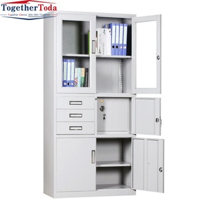 Armoire de classement métallique verrouillable au design moderne avec 3 tiroirs et coffre-fort pour bureau, atelier et entrepôt (vente en gros) - Product Image 3