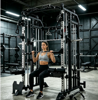 Smith Black Machine – Rack d'entraînement tout-en-un complet pour la maison, équipement multifonctionnel de musculation en acier