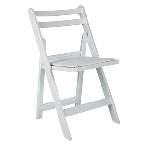 Chaises pliantes blanches en résine plastique pour événements chaise de fête de mariage <span class=keywords><strong>Wimbledon</strong></span> Banquet pliable mobilier d'extérieur chaise de jardin - Product Image 3