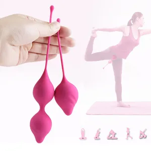 Boule de Kegel serrer pour le vagin pour femme, 5 pièces, exercices pour vagin intelligent, Massage, boule Ben Wa, en Silicone