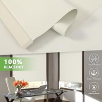 Stores enrouleurs occultants écologiques de couleur beige personnalisés pour bureau, usine, avec moteur intelligent, télécommande électrique, installation intégrée