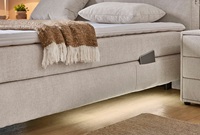 Ensemble de lit avec sommier européen sur mesure OEM, mousse hybride haute densité et base à ressorts ensachés 7 zones pour sommier intégré