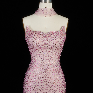 <span class=keywords><strong>Robe</strong></span> de bal sirène rose Sharon Said SS382 avec cape, ornée de cristaux, sans bretelles, pour femmes, occasions formelles, fêtes, mariages - Product Image 3