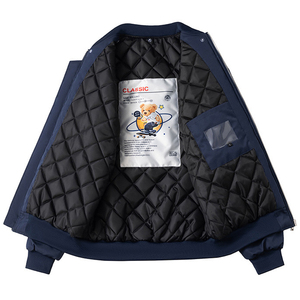 <span class=keywords><strong>Veste</strong></span> d'hiver brodée de haute qualité LAYENNE, style <span class=keywords><strong>aviateur</strong></span> vintage avec fermeture éclair, logo personnalisé - Product Image 3